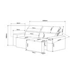 Sofá Retrátil E Reclinável 3 Lugares 2m Veludo Lion Bege