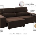 Sofá Retrátil E Reclinável 3 Lugares 2m Veludo Lion Bombom