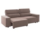 Sofá Retrátil E Reclinável 3 Lugares 2m Veludo Lion Rosa