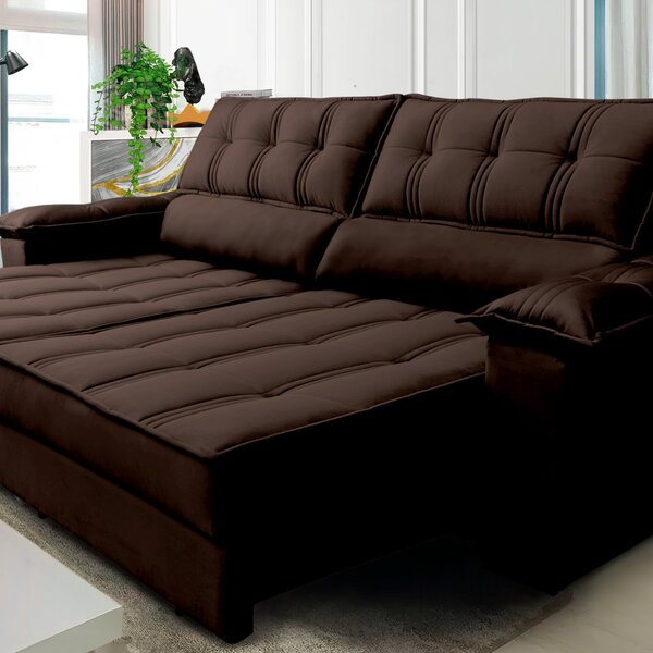 Sofá Retrátil E Reclinável 3 Lugares 300 Cm Ferrara Platinum