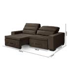 Sofa Retratil E Reclinavel 3 Lugares Barcelona Café A91
