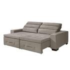 Sofa Retratil E Reclinavel 3 Lugares Barcelona Cinza A75