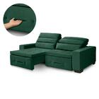 Sofa Retratil E Reclinavel 3 Lugares Barcelona Verde A90