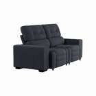 Sofá Retrátil E Reclinável 3 Lugares Benedita Suede Grafite