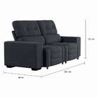 Sofá Retrátil E Reclinável 3 Lugares Bernadete Suede Grafite