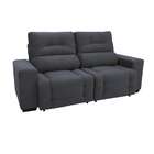 Sofá Retrátil E Reclinável 3 Lugares Blenda Ii Suede Grafite