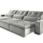 Sofá Retrátil E Reclinável 3 Lugares Búzios Yescasa Cinza