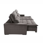 Sofá Retrátil E Reclinável 3 Lugares Califórnia  Veludo Avelã