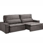 Sofá Retrátil E Reclinável 3 Lugares Califórnia  Veludo Avelã