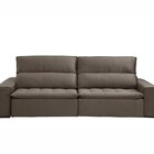 Sofá Retrátil E Reclinável 3 Lugares Califórnia  Veludo Cacau