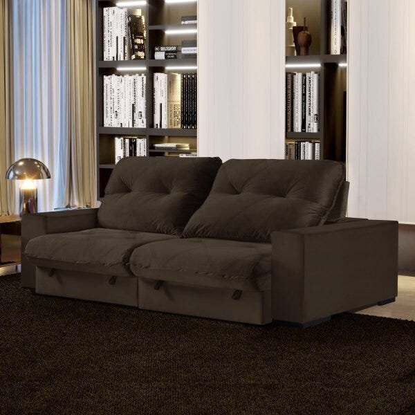 Sofá Retrátil E Reclinável 3 Lugares Cancun Luxury Estofados