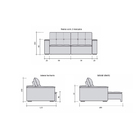 Sofá Retrátil e Reclinável 3 Lugares Chumbo em Veludo 2,20m P