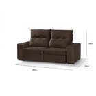 Sofá Retrátil E Reclinável 3 Lugares Com Baú  Marrom