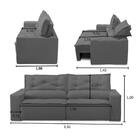 Sofá Retrátil E Reclinável 3 Lugares Com Molas 1,50m Laura Su