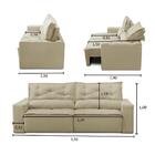 Sofá Retrátil E Reclinável 3 Lugares Com Molas 1,50m Laura Su