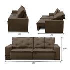 Sofá Retrátil E Reclinável 3 Lugares Com Molas 1,80m Alana Su