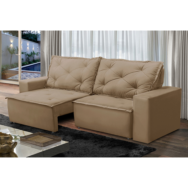 Sofá Retrátil E Reclinável 3 Lugares Com Molas 1,80m Ana Sued