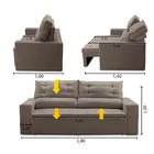 Sofá Retrátil E Reclinável 3 Lugares Com Molas 1,80m Lais Sue