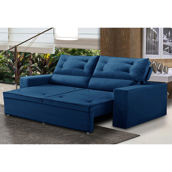 Sofá Retrátil E Reclinável 3 Lugares Com Molas 1,80m Lais Sue