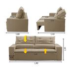 Sofá Retrátil E Reclinável 3 Lugares Com Molas 1,80m Laisa Su