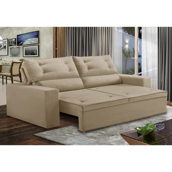 Sofá Retrátil E Reclinável 3 Lugares Com Molas 1,80m Laisa Su