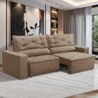 Sofá Retrátil E Reclinável 3 Lugares Com Molas 1,80m Laura Su