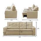 Sofá Retrátil E Reclinável 3 Lugares Com Molas 1,80m Lima Sue