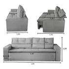 Sofá Retrátil E Reclinável 3 Lugares Com Molas 1,80m Vegas Su