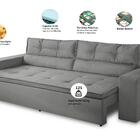 Sofá Retrátil E Reclinável 3 Lugares Com Molas 1,80m Veneza S