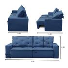 Sofá Retrátil E Reclinável 3 Lugares Com Molas 2,00m Alana Su