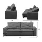 Sofá Retrátil E Reclinável 3 Lugares Com Molas 2,00m Atenas S