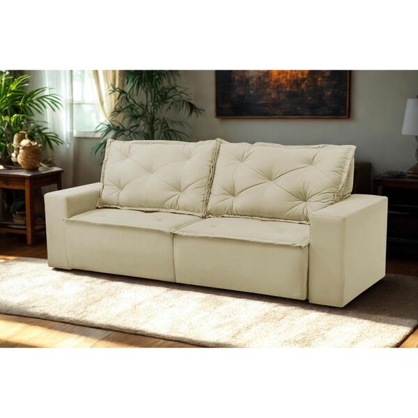 Sofá Retrátil E Reclinável 3 Lugares Com Molas 2,00m Atenas S