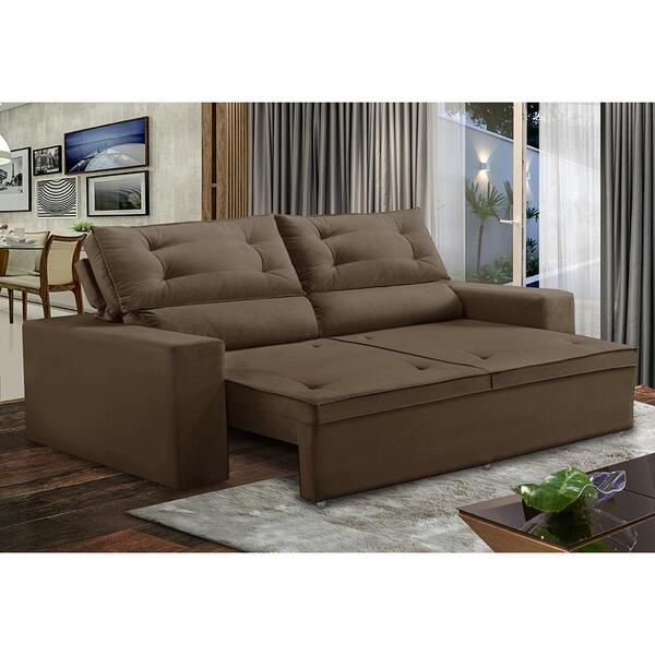 Sofá Retrátil E Reclinável 3 Lugares Com Molas 2,00m Laisa Su