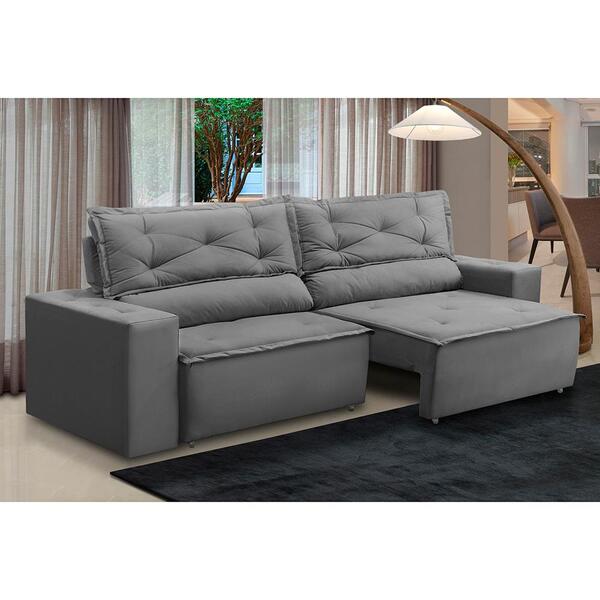 Sofá Retrátil E Reclinável 3 Lugares Com Molas 2,00m Laura Su