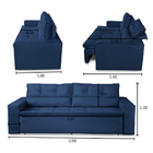 Sofá Retrátil E Reclinável 3 Lugares Com Molas 2,00m Vegas Su