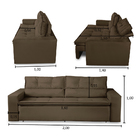 Sofá Retrátil E Reclinável 3 Lugares Com Molas 2,00m Vegas Su