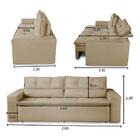 Sofá Retrátil E Reclinável 3 Lugares Com Molas 2,00m Veneza S