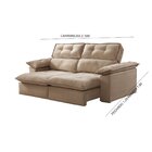 Sofá Retrátil E Reclinável 3 Lugares Com Molas 2,10m Carranca