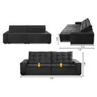 Sofá Retrátil E Reclinável 3 Lugares Com Molas 2,10m Dina Sue