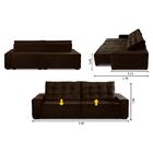 Sofá Retrátil E Reclinável 3 Lugares Com Molas 2,10m Dina Sue