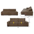 Sofá Retrátil E Reclinável 3 Lugares Com Molas 2,10m Duda Sue