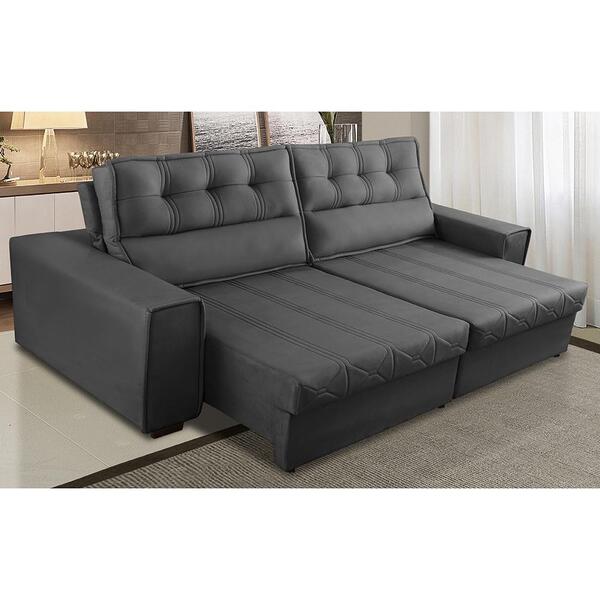 Sofá Retrátil E Reclinável 3 Lugares Com Molas 2,10m Josi Sue