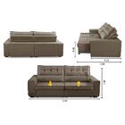 Sofá Retrátil E Reclinável 3 Lugares Com Molas 2,10m Josi Sue