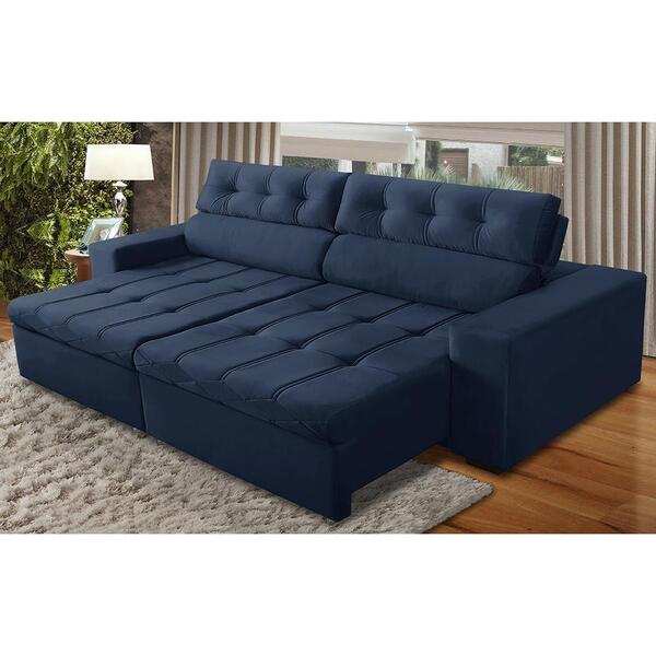 Sofá Retrátil E Reclinável 3 Lugares Com Molas 2,10m Julia Su