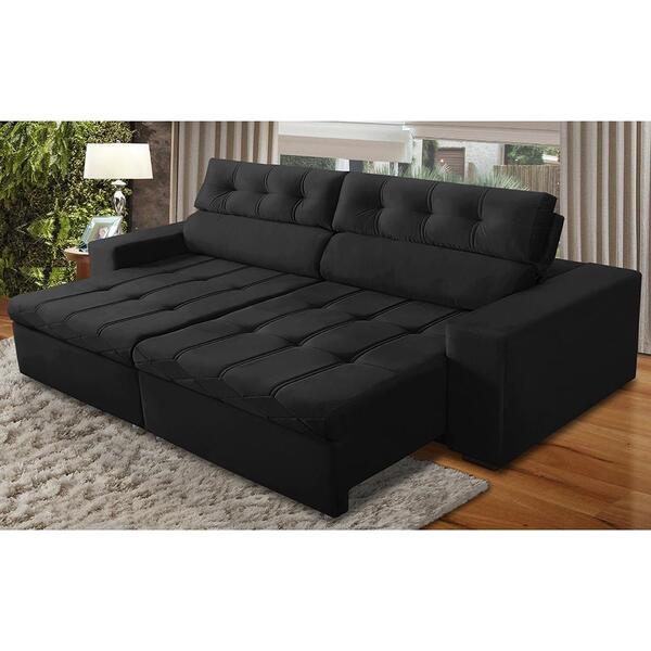 Sofá Retrátil E Reclinável 3 Lugares Com Molas 2,10m Julia Su