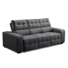 Sofá Retrátil E Reclinável 3 Lugares Com Molas 2,25m Bella Su