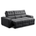 Sofá Retrátil E Reclinável 3 Lugares Com Molas 2,25m Bella Su