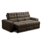 Sofá Retrátil E Reclinável 3 Lugares Com Molas 2,25m Bella Su