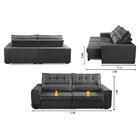 Sofá Retrátil E Reclinável 3 Lugares Com Molas 2,30m Dani Sue