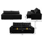 Sofá Retrátil E Reclinável 3 Lugares Com Molas 2,30m Julia Su